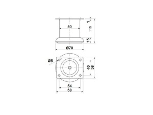 Ножка для корпусной мебели B140 h115х50 мм, хром