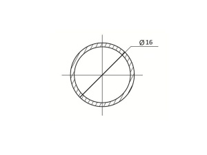 Штанга для рейлинга d=16х1200х1.2мм, хром