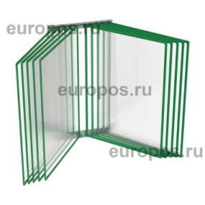 Перекидная система POSTERLINE WALL-10 с зелеными рамками А2