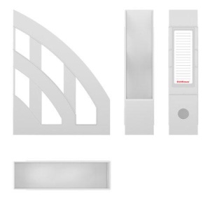 Лоток вертикальный для бумаг ERICH KRAUSE "Office-Classic" (245х75х320 мм), белый, 53241