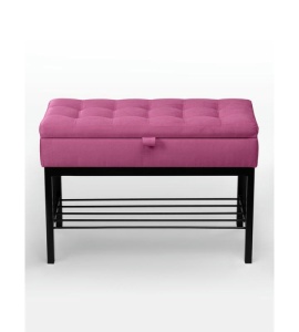 Банкетка Н-76 (черный/розовый)