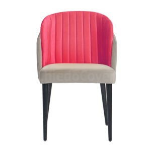 Полукресло Лилия, серо-розовый