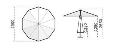 Зонт профессиональный Palladio Standard натуральный, слоновая кость