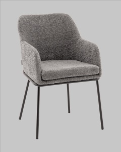 Стул с подлокотниками Кози new ткань букле тёмно-серый