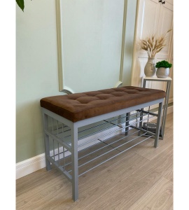 Банкетка Сканди-96-2 (коричневый/серый)