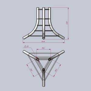 TS-050 \ Опора 3-х труб