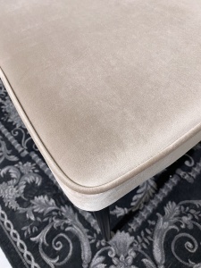 Стул НЕПАЛ (NEPAL-P) БЕЖЕВЫЙ #5, велюр/ черный каркас