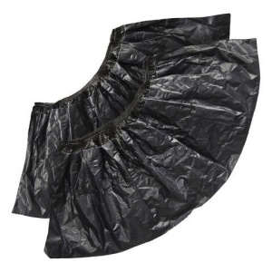 Бахилы двойные, КОМПЛЕКТ 500 шт. (250 пар), STRONG, 39х14 см, 100 мкм, 10 г, черные, ELEGREEN, ЭГЦЧ-100/Н20