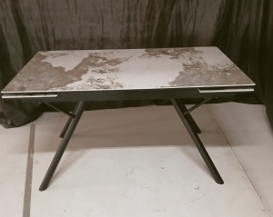 Стол ЛИБЕРТИ 140 Pandora, керамика / Черный каркас