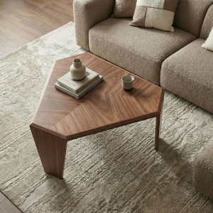 Журнальный столик Nidji 90х70х38, шпон орех