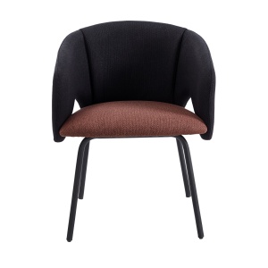 Стул обеденный Afrida рогожка черный бордо