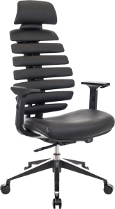 Кресло Everprof Ergo Black (Эрго Блэк) Кожа Черный