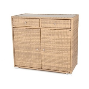 "Мальта" тумба плетеная из искусственного ротанга, цвет соломенныйцвет соломенный