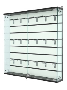 Витрина "АТРИУМ" настенная БЕЗ ПОЛОК №4-4, Черный