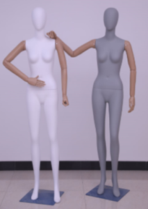 SS-AW01 Манекен женский матовый без лица, шарнирный, ПНД