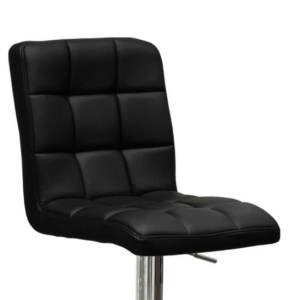 Барный стул Лагер, черная кожа