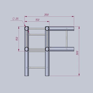 TS-058 \ Соединитель 4-х труб 3-сторонний