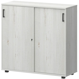 Стеллаж с раздвижными дверями Аргентум НТ-412.Ч Сосна винтер