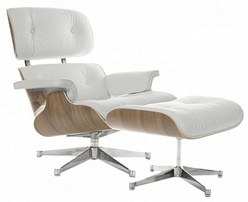 Кресло дизайнерское с оттоманкой A348+A349 (Eames Style Lounge Chair & Ottoman)