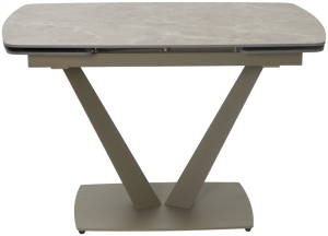Стол АЛАТРИ (ALATRI) 120 цвет ЛАТТЕ МАТОВЫЙ (MATT LATTE STONE) керамика / ТАУПЕ, ®DISAUR