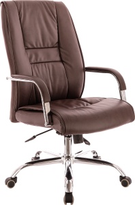 Кресло руководителя Everprof Kent (Кент) TM Экокожа Коричневый