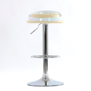 Барный стул РЕСЕН, бежевая кожа