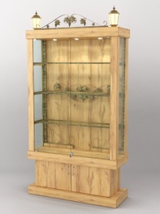 Витрина "Империя" №1-3 с фонарями, Дуб Золотистый