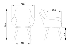 Кресло Soft, темно-серый, велюр