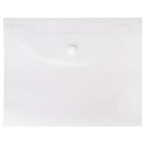 Папка-конверт с кнопкой МАЛОГО ФОРМАТА, А5, BRAUBERG "UNIVERSAL", прозрачная, 0,15 мм, 273065