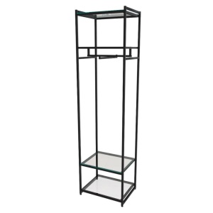 Стеллаж для одежды AС2260-10-Ч со стеклом 220х60х45