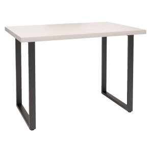 Стол Ницца, дуб белый крафт, лдсп, цвет опоры чёрный