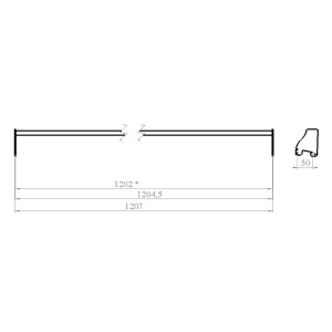 GLS 39 \ Штанга из овальной трубы 30х15мм