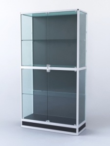 Витрина "ПРЯМОУГОЛЬНАЯ" №4-400-1 (задняя стенка - ДВП), Черный