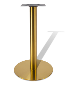 Основание для стола из нержавейки круглое для бара, золото, нитрид титана, матовый блеск, модель 4205