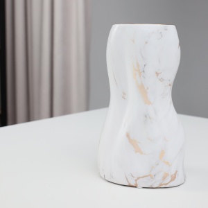 Ваза керамическая RISA, белый, 14.5*10.5*25см