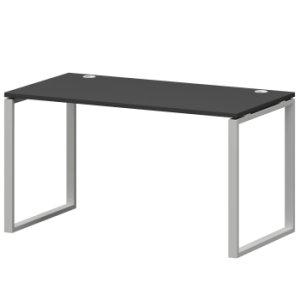 Стол на металлокаркасе Смарт СМС25-О-18К.73.Пр25 Графит/Белый