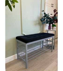 Банкетка Сканди-96-2 (черный/серый)