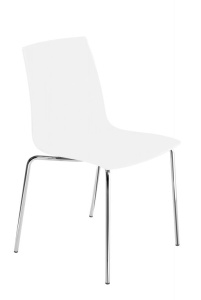Стул пластиковый X-Treme S хромированный, белый