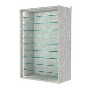 Витрина настенная с регулировочными полками №2-5ГГ-РЕГ-П, Метрополитан Грей