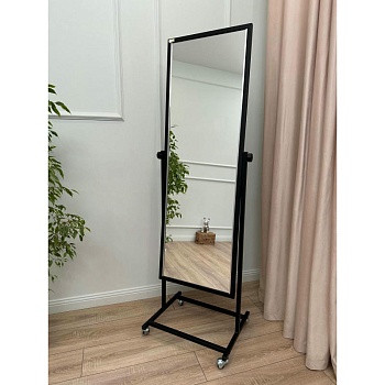 ТК-160-49 Зеркало напольное с колесами (черный)