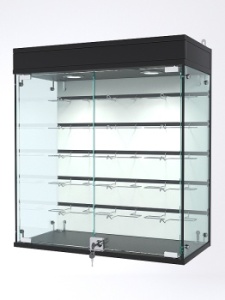 Витрина "АТРИУМ" настенная БЕЗ ПОЛОК №1А-4Г, Черный