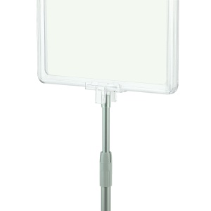 Стойка на подставке BASE-PL с рамкой PF-A4, высота 350-550 мм, цвет прозрачный