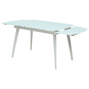 Стол Eliot, белое стекло/ белый каркас