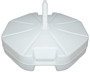 Зонт пляжный с базой на колесах Kiwi Clips&Base белый, серый