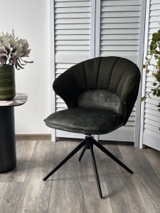 Стул ASTRA 360 град. поворот Зеленый Sonic 77 ткань / 7525-156 велюр / черный каркас, ®DISAUR