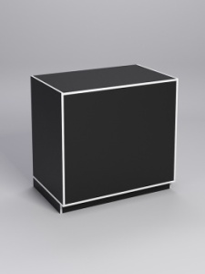 Прилавок "ТОРГОВЫЙ" №1, Черный, кромка белая