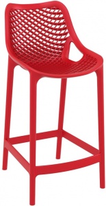 Стул пластиковый полубарный Air Bar 65 красный