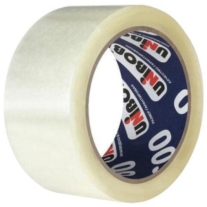 Клейкая лента упаковочная 48 мм х 198м UNIBOB 600, прозрачная, толщина 45 микрон, 83412