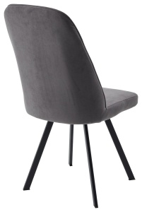 Стул ПРОВАНС 360 град. поворот. цвет B28 Темно-серый, велюр / черный каркас
