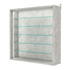 Витрина настенная №1-5Г-П, Метрополитан Грей